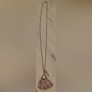 Earth Tassel with Hope Charm Necklace